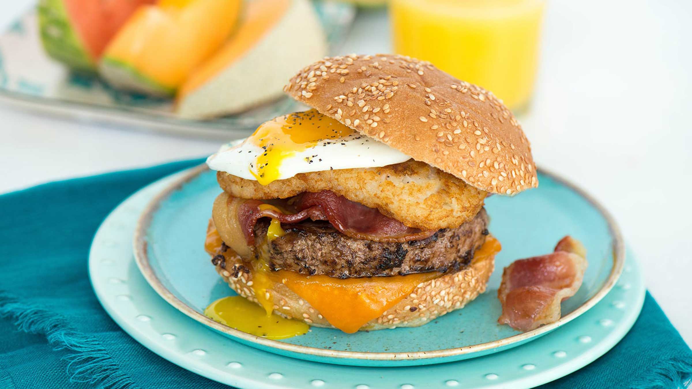 Breakfast Steak Burger