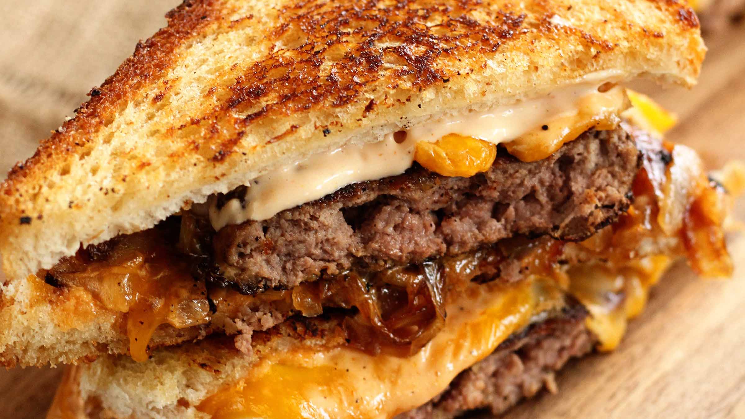 Cast Iron Steak Burger Patty Melt