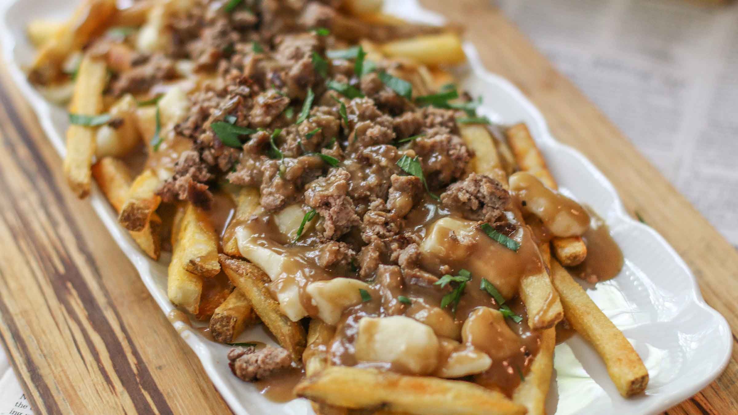 Cheese Steak Burger Poutine