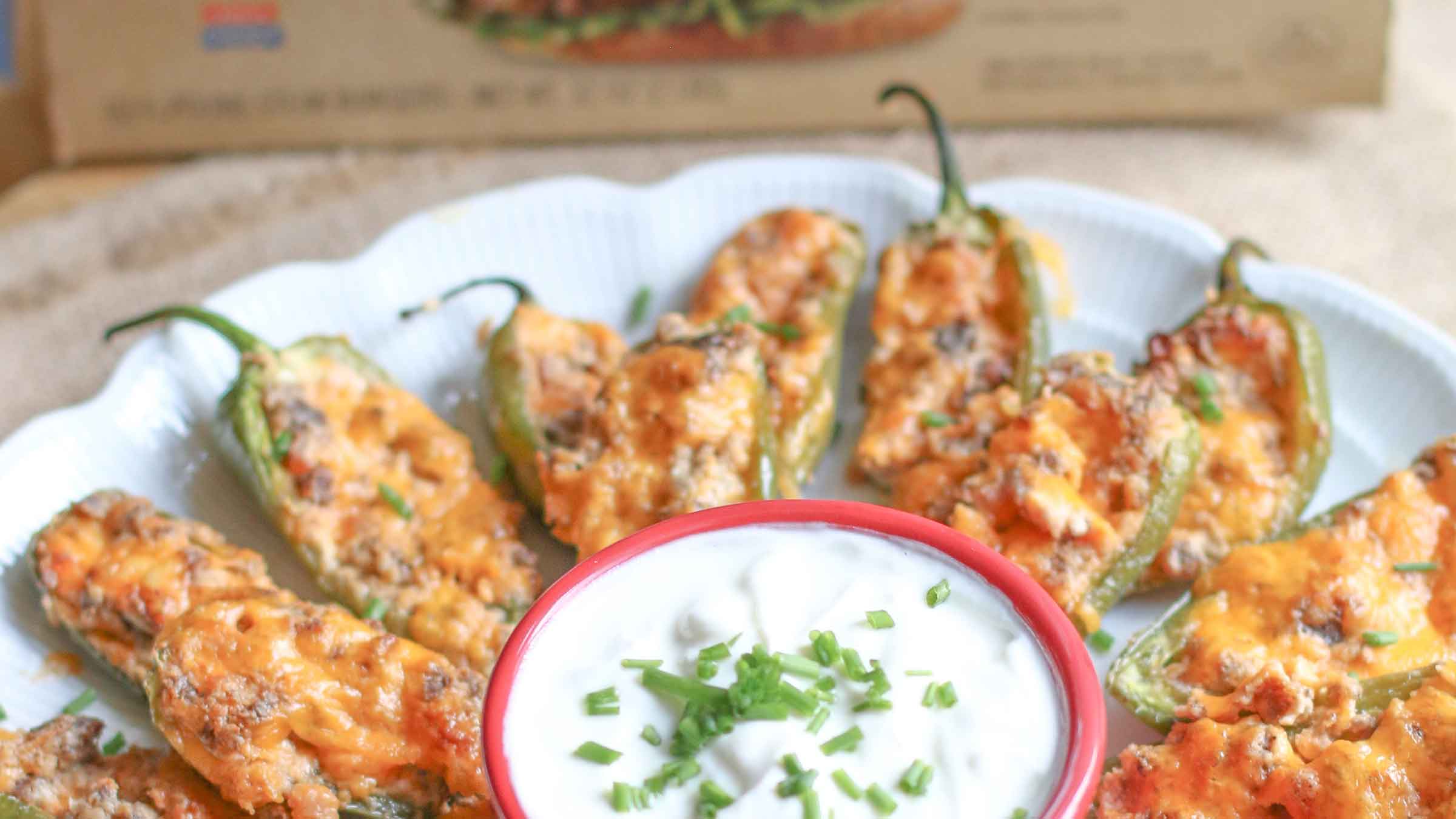 Steak Cheese Burger-Stuffed Jalapeño Poppers